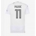 Billige AC Milan Christian Pulisic #11 Udebane Fodboldtrøjer Dame 2023-24 Kortærmet